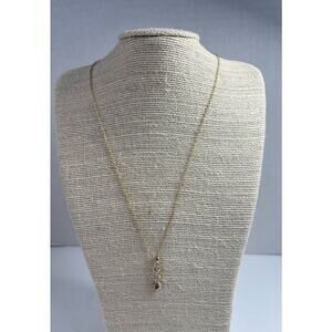 NEW PAJ BB CZ Necklace 17.5” Infinity Pendant Gold Plated Cable Chain